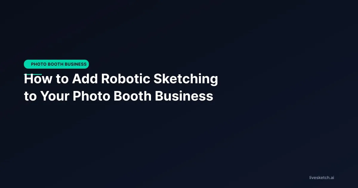 How to Add Robotic Sketching to Your Photo Booth Business